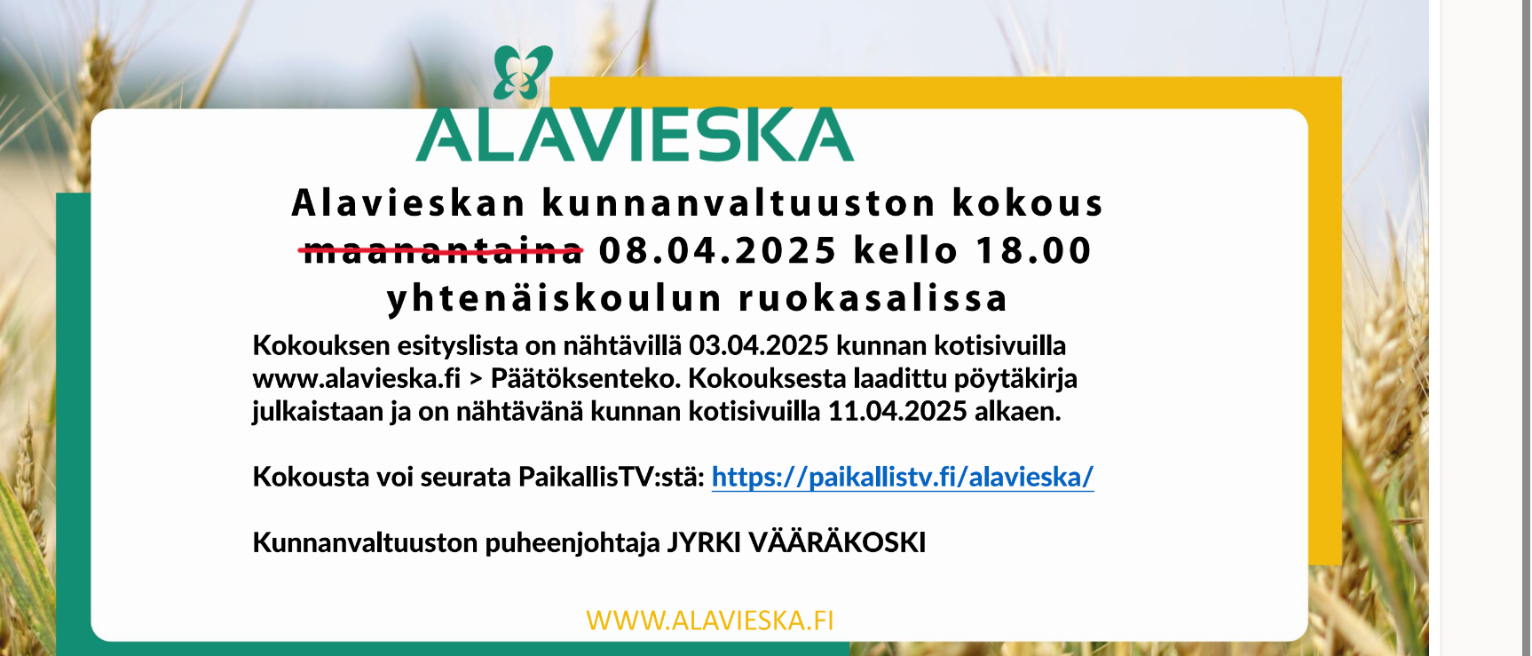 Kunnanvaltuuston kokous