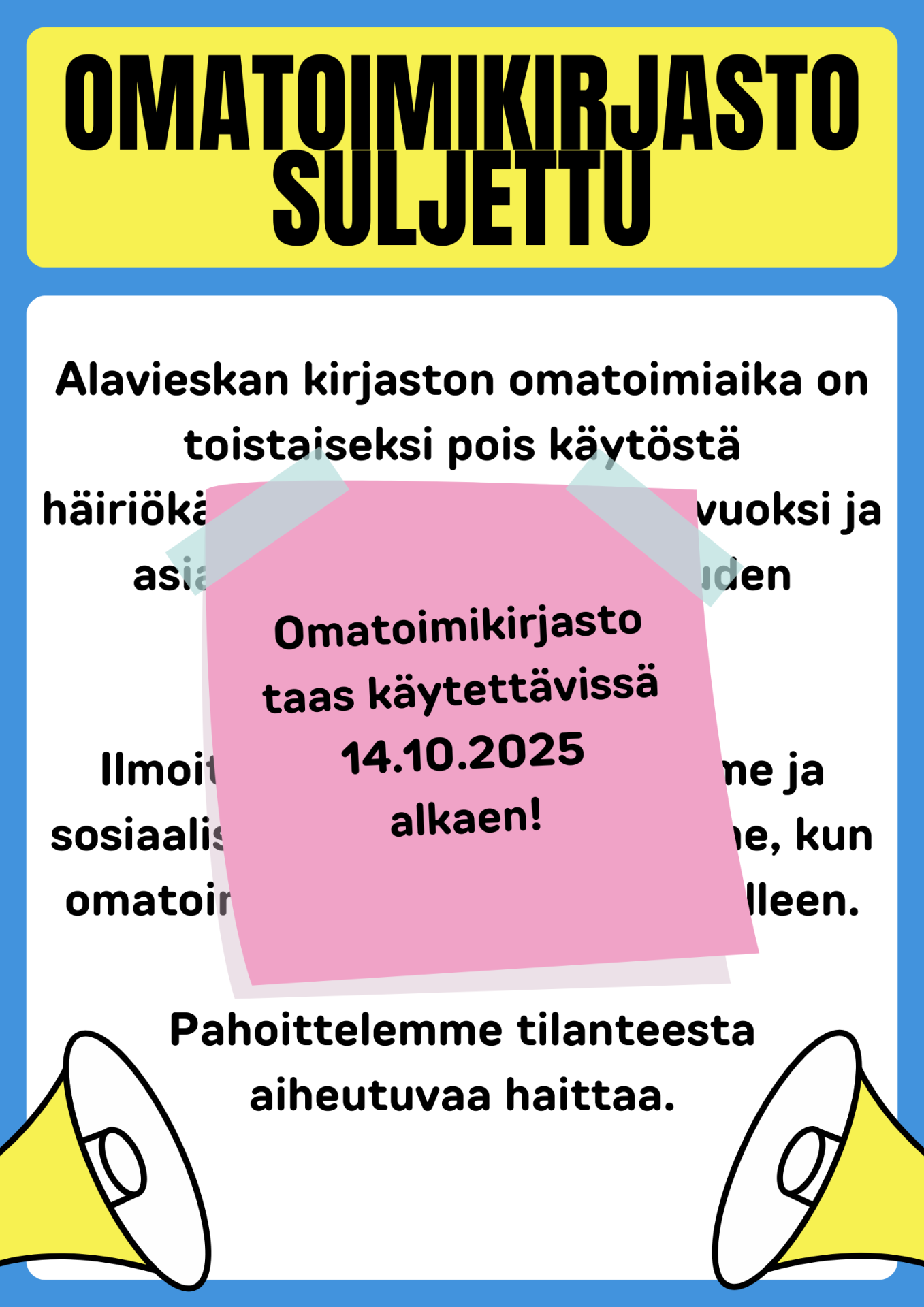 omatoimikirjasto avattu