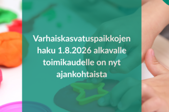 Varhaiskasvatuspaikkojen haku 2026
