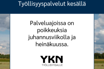 YKN kesän aukioloajat