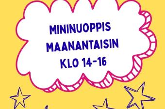 Kuvassa näkyy mainos mininuoppis-toiminnasta