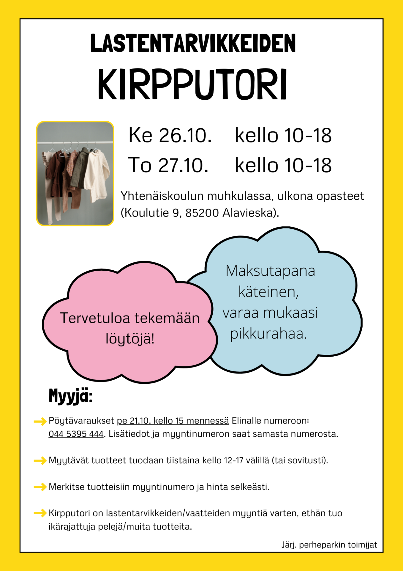 Lastentarvikkeiden kirpputori Lastentarvikkeiden kirpputori